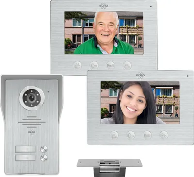 Produktbild von IP Türsprechanlage mit Kamera und Türöffner, Video Türklingel für 2 Familienhaus