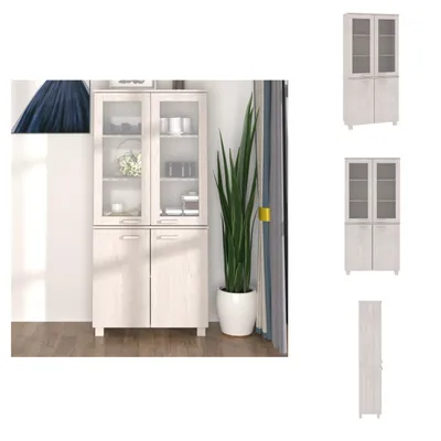 Produktbild von vidaXL Highboard HAMAR Massivholz Kiefer Weiß -  Sideboards