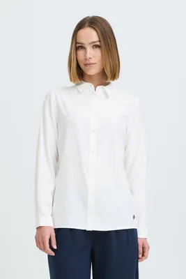 Produktbild von Oxmo OXAlfas Damen Bluse Tunika Hemdbluse Leinenmix Regular Fit