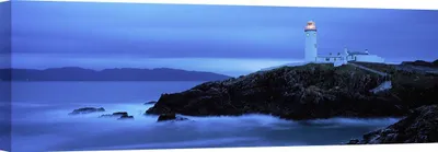 Image de Impression d'art sur toile, Phare dans la tempête - Jean Guichard - Fanad Head, Irlande - 100x35 cm