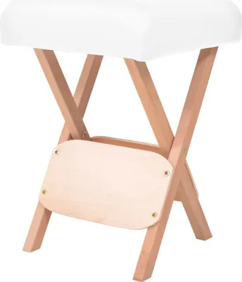 Obrázok produktu pre Skladacia masérska stolička, 12 cm sedadlo, biela