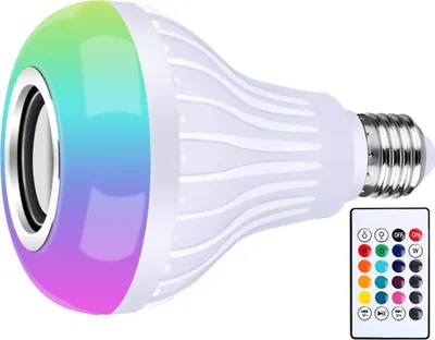 Produktbild von Verk 24271 LED-RGB-Farbglühbirne mit Bluetooth-Lautsprecher