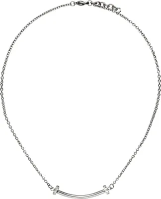 Produktbild von JOBO Collier Halskette aus Edelstahl mit 6 Zirkonia 45 cm Kette