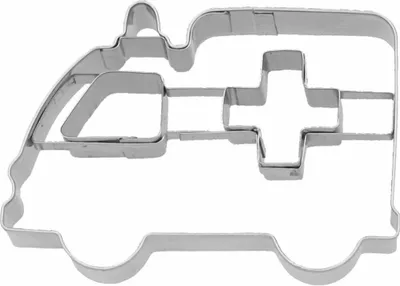 Immagine prodotto di Birkmann Ausstechform Krankenwagen, Ausstecher, Plätzchenform, Keks, Plätzchen, Edelstahl, 8 cm, 189683