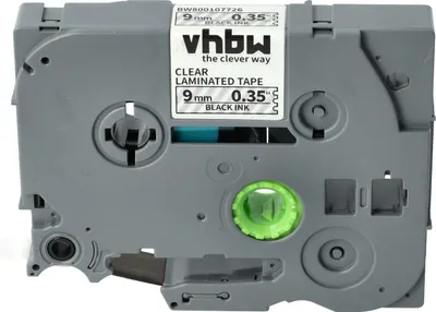 Produktbild von vhbw Schriftband-Kassette Ersatz für Brother TZE-121L für Etiketten-Drucker 8m x 9mm Schwarz auf Transparent