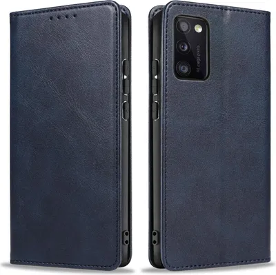 Produktbild von Handyhülle für Samsung Galaxy A41 Kunstleder Flip Cover Hülle Handytasche Case Kartenfach Farbe: Blau