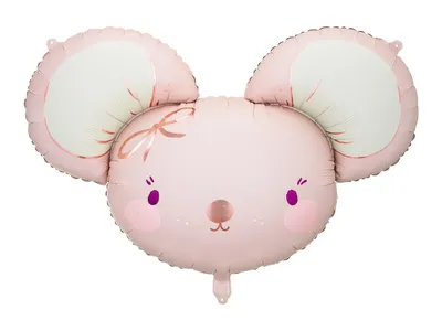 Produktbild von Folienballon Maus 75x46cm Hellrosa