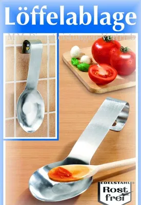 Produktbild von WENKO Auffangschale Design Löffelablage Schale Ablage Küchenhelfer Dip-Schale Deko Besteckablage Edelstahl 18/0