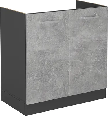 Zdjęcie produktu dla Szafka pod zlew Vicco R-Line Beton 80 cm bez blatu roboczego, Model 54016