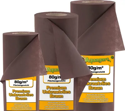 Produktbild von 72m² Gartenvlies Unkrautvlies Mulchvlies 80g 1,6m breit braun