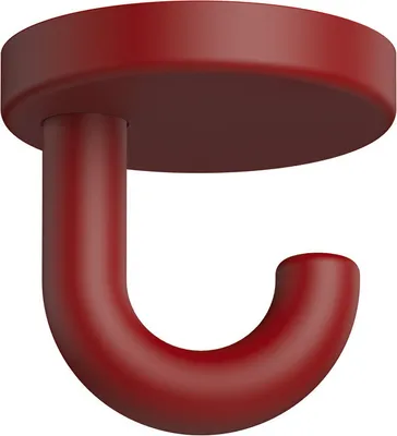 Produktbild von HEWI Haken der Serie 477, Polyamid, matt, in HEWI Farbe 33 (Rubinrot)