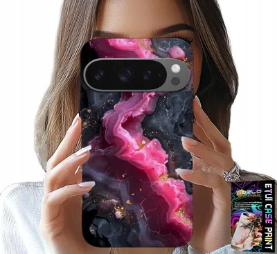 Image de Étui pour Google Pixel 9 / 9 Pro - Dos marbré rose, motifs tendance