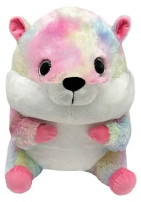 Produktbild von Hamster Glitzer Kuscheltier 20 cm - Pink Rainbow Rosa Plüschtier Stofftier