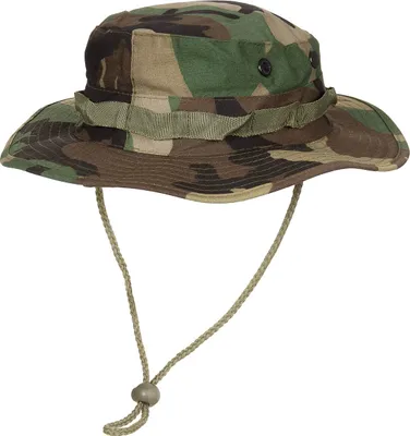 Produktbild von MFH US GI Buschhut, mit Kinnband, GI Boonie, Rip Stop, woodland
