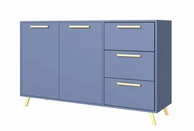 Produktbild von Kommode mit Türen  BALI - Sideboard Highboard Schrank (Blau)