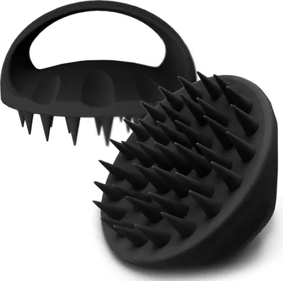 Image de Ithyes brosse de massage de la tête en silicone Scalp Massager brosse à shampooing - massage des cheveux des animaux domestiques 1 pièce