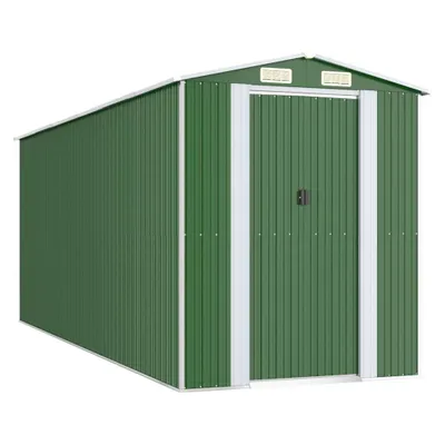 Produktbild von vidaXL Geräteschuppen Grün 192x523x223 cm Verzinkter Stahl