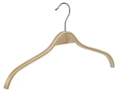 Image de Ensemble de 30 cintres en bois de bouleau, 42 cm