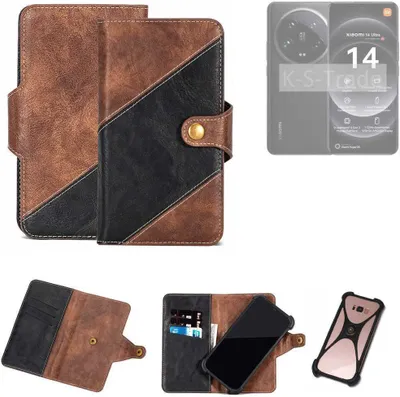 Produktbild von K-S-Trade Handyhülle Schutzhülle Bookstyle Case kompatibel mit Xiaomi 14 Ultra Klapphülle Cover Hülle Schutztasche 1x