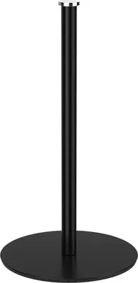 Image de Porte-rouleaux de cuisine noir, autoportant, compatible avec les rouleaux standard et les grands rouleaux, sans perçage, pour la cuisine