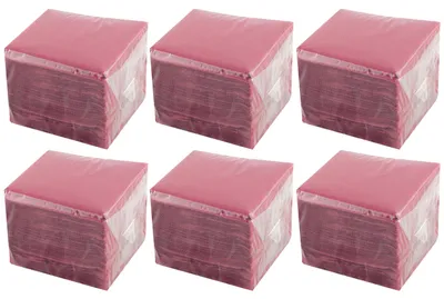 Zdjęcie produktu dla Hostelnovo - 600 sztuk serwetek papierowych, kolor bordowy, jednorazowe, mikrostruktura, format 10 x