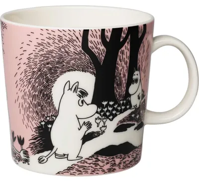 Produktbild von Moomin by Arabia Mumins 30 Jahre Liebe Tasse 0,4 l rosa, creme