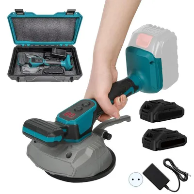 Produktbild von Fliesenvibrator - Kabellose Fliesenverlegemaschine - 8 Stufen - Für Boden und Wand - Bürstenmotor - Inkl. 2×18 V Akkus