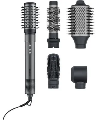 Image de Brosse Coiffante Ionique SEVERIN Multistyler 5-en-1, Moteur BLDC 1500 W, 5 Embouts, Gris et Noir