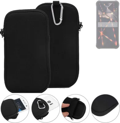 Produktbild von K-S-Trade Neopren-Hülle Handyhülle kompatibel mit Cubot KingKong Power Schutzhülle Neoprenhülle Sleeve Schutz-Hülle Gürtel Tasche Case Holster