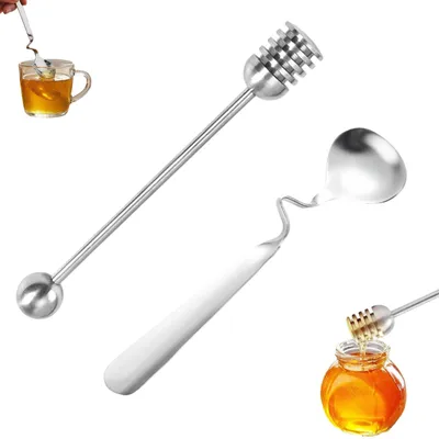 Produktbild von Honiglöffel - Edelstahl - Zum Portionieren von Honig und Marmelade - 2 Stück