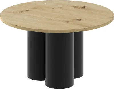 Produktbild von Design Couchtisch HRE-222 rund Hochglanz Wohnzimmer Tisch 80 x 50 cm