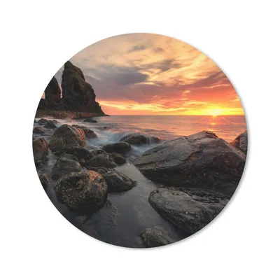Produktbild von MuchoWow® Mauspad Mousepad Sonnenuntergang auf Skye 20x20 cm - Mousepads - Maus Mat - Pad - Mausunterlage - Schreibtischmatte