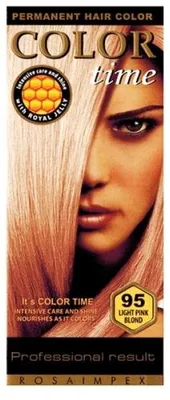 Imagen del producto de Color Time: Tinte permanente para el cabello, tono rosa claro rubio, 100 ml