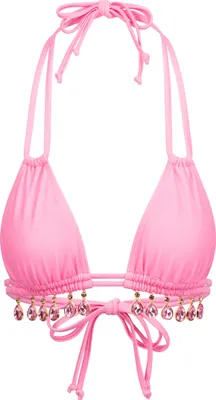 Produktbild von Moda Minx Bikinioberteil Selene Droplet Double Strap Triangle Top mit edlen Schmuckelementen Pink S