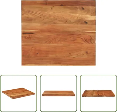 Immagine prodotto di The Living Store piano d'appoggio 90x80x3,8 cm rettangolare in legno massiccio di acacia