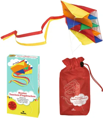 Produktbild von MOSES Bunter Taschen-Flugdrachen mit Beutel