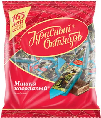 Produktbild von Pralinen Mischka Kosolapij mit Waffeln und Mandeln in kakaohaltiger Glasur 200g