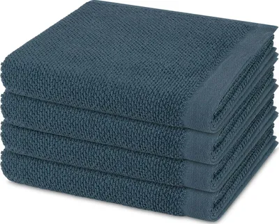 Produktbild von Möve Bliss 4 X Handtuch im Set Extra weich mit angenehmem Massageeffekt, Moderne Perlstruktur und breiter Saum, Praktischer Kordelaufhänger für einfache Aufbewahrung