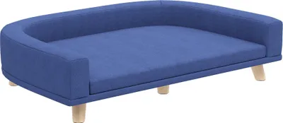 Immagine prodotto di Divano letto per cani, legno di eucalipto, 98 x 67 x 25 cm, blu