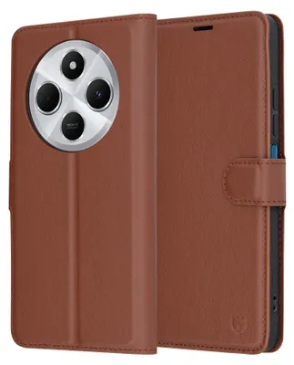 Obrázok produktu pre Techsuit Leather Folio puzdro pre Xiaomi Redmi 14C / Poco C75 – hnedé