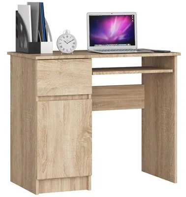 Image de Akord Bureau 1 Tiroir 1 Armoire Piksel Gauche Chêne Sonoma 90X50X77