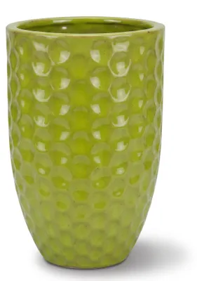 Zdjęcie produktu dla Donica ogrodowa zewnętrzna ceramiczna Provencelia MEROVEE, szkliwiona, Oliwkowy, Ø30 x H45 cm, 30 l