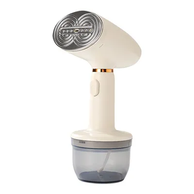 A portable fabric steamer on a white background.
