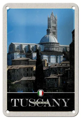 Produktbild von Blechschild Reise 12x18cm Toskana Italien Gebäude Architektur Schild