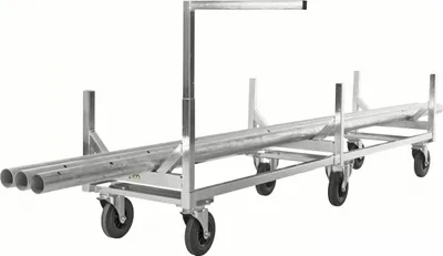 Produktbild von Kongamek Langgutwagen 2800x608x700mm mit 800kg Tragkraft und Gummibereifung mit Bremse