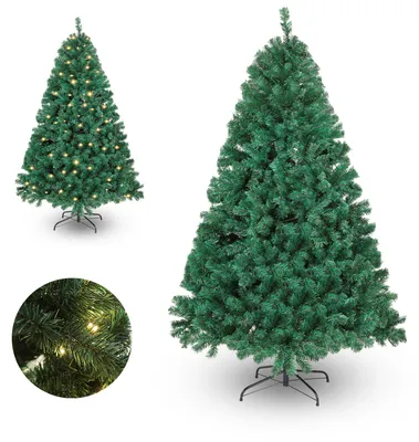 Produktbild von Vigevee Weihnachtsbaum 180cm künstlicher Tannenbaum mit 250 LED, 860 Spitzen, Kunsttanne mit 8 Lichtmodi und Metallständer