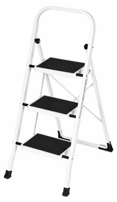 Obrázek produktu pro ModernHome LTLA3 Skládací ocelové schůdky 3stupňové, protiskluzové, nosnost 150 kg