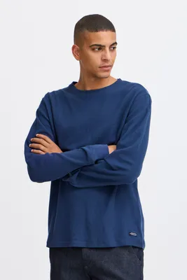Produktbild von Blend He BHTee Herren Longsleeve Langarmshirt Shirt Basic 100% Baumwolle Rundhals regular fit