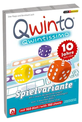 Image de QWINTISSIMO - tout premier bloc de variantes pour le jeu Qwinto (BLOCS SUPPLÉMENTAIRES)