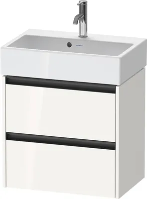 Zdjęcie produktu dla Duravit Ketho.2 - Szafka pod umywalkę 549x584x390 mm, 2 szuflady, biały błyszczący K25273022220000